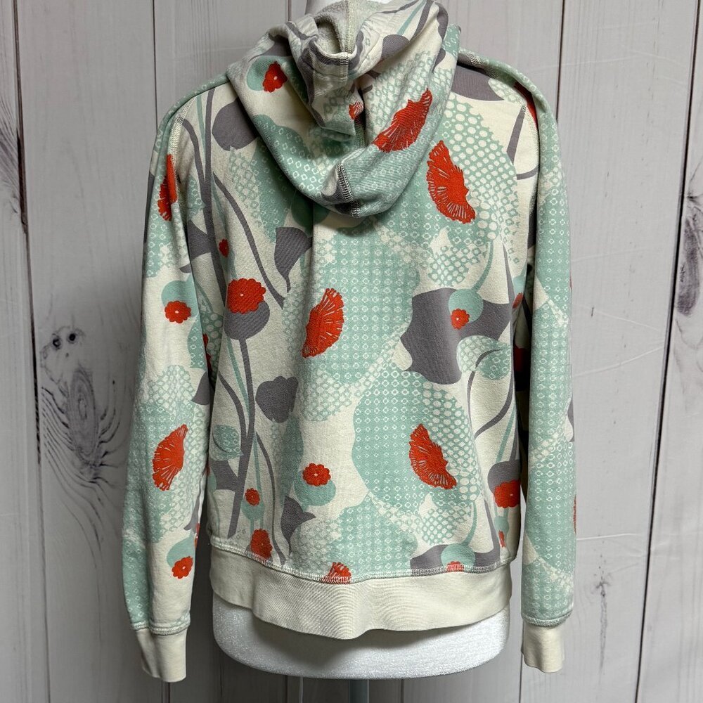 Patagonia Hoodie Women's S Poppy Fitz Stripe Birch White Floral EUC - Picture 2 of 9